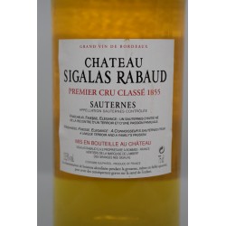 Château Sigalas Rabaud 2005 - Sauternes bottles back label