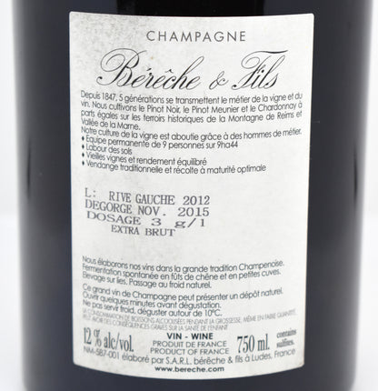 Bérêche et Fils "Left Bank Marne Valley" 2012 - Meunier Extra Brut