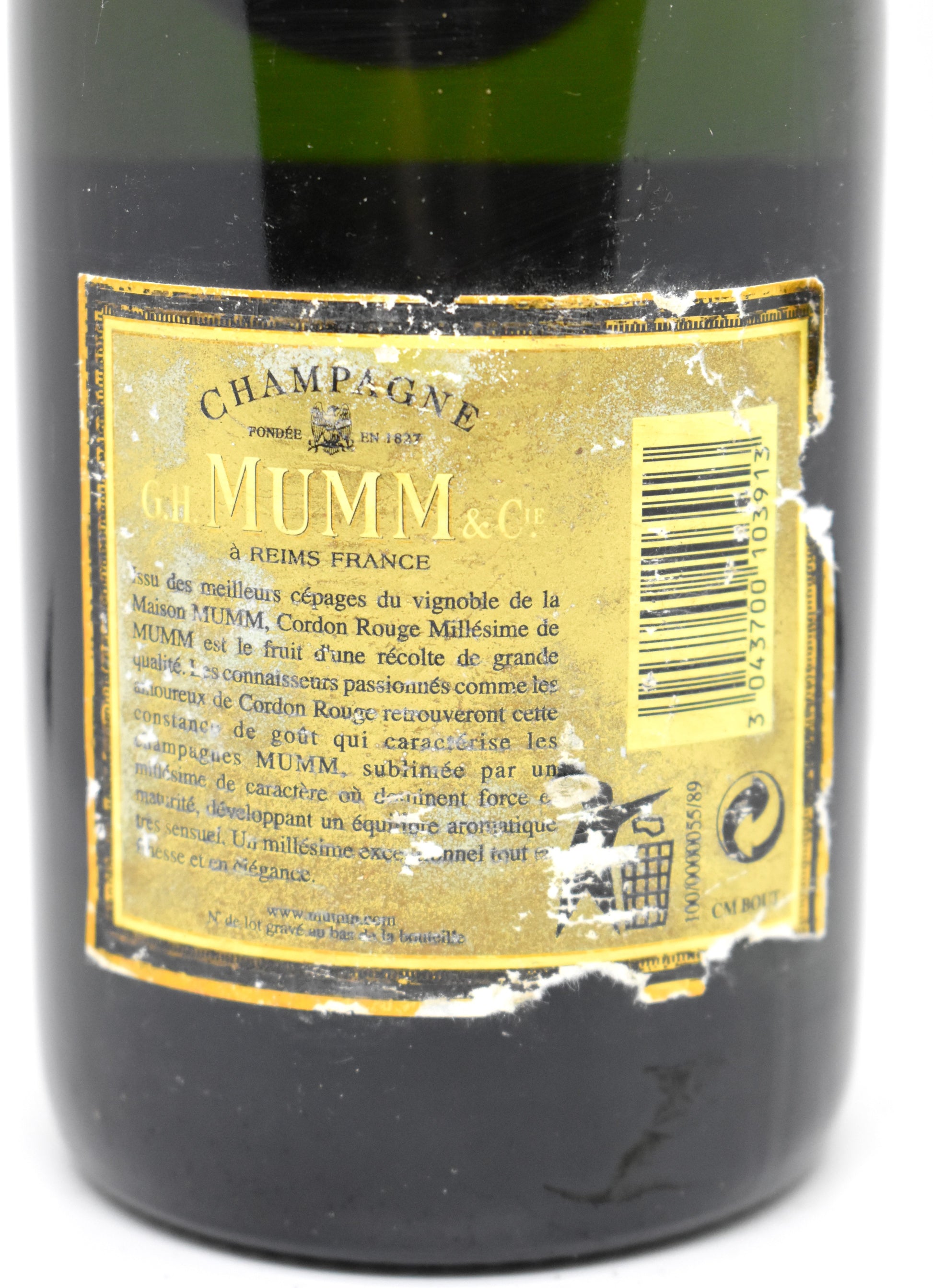 Champagne Mumm rare et millésimé