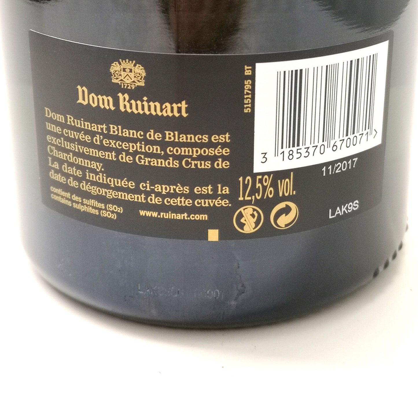 Dom Ruinart 2007 - Champagne Blanc de Blancs Brut