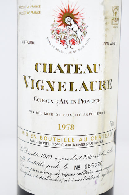 Château Vignelaure 1978 - Côteaux d'Aix en Provence