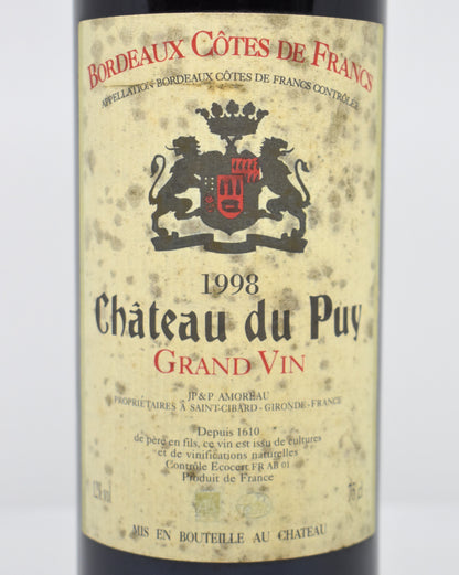 Notes de dégustation Château Du Puy 1998