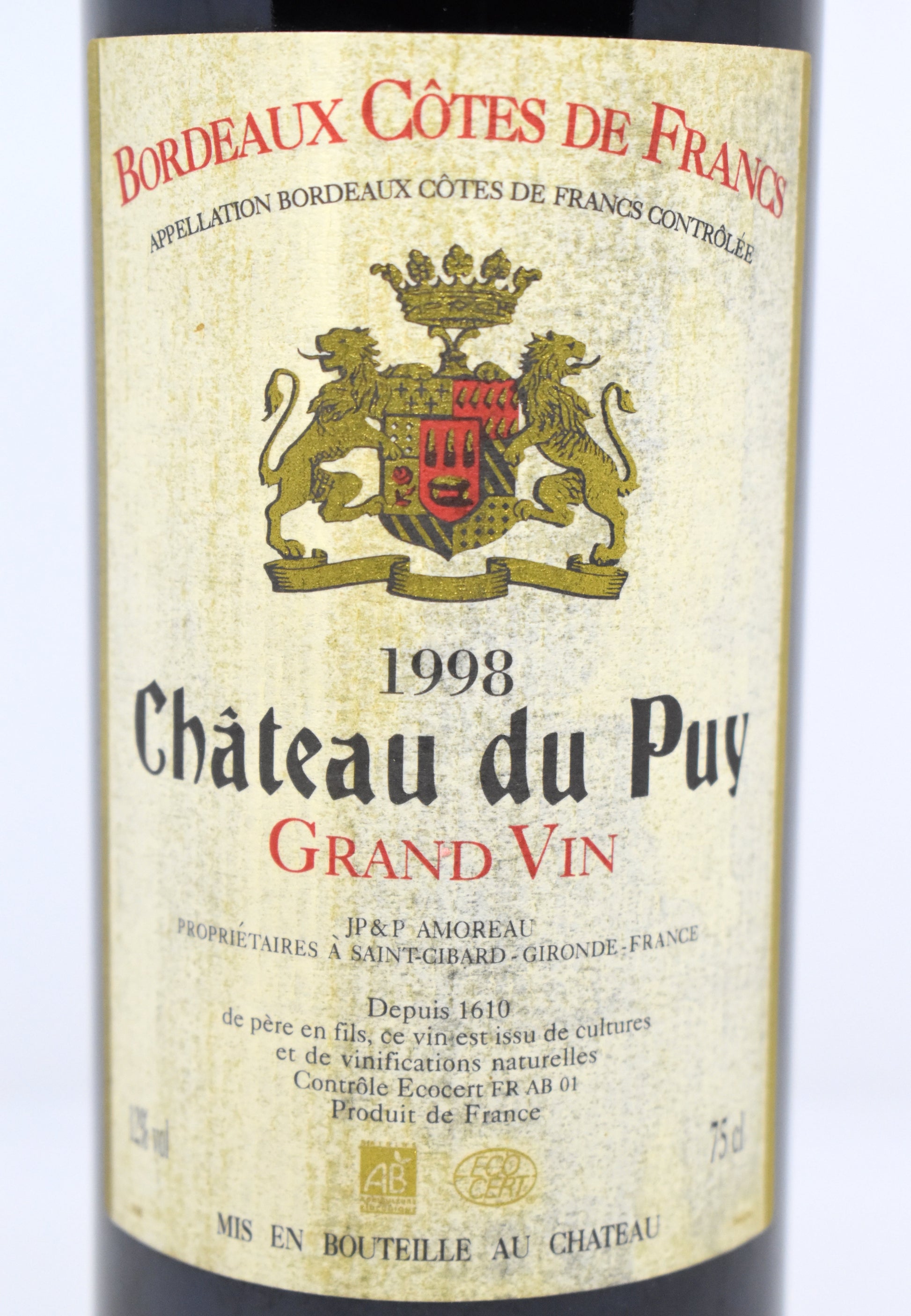 Acheter Château Du Puy 1998 en ligne