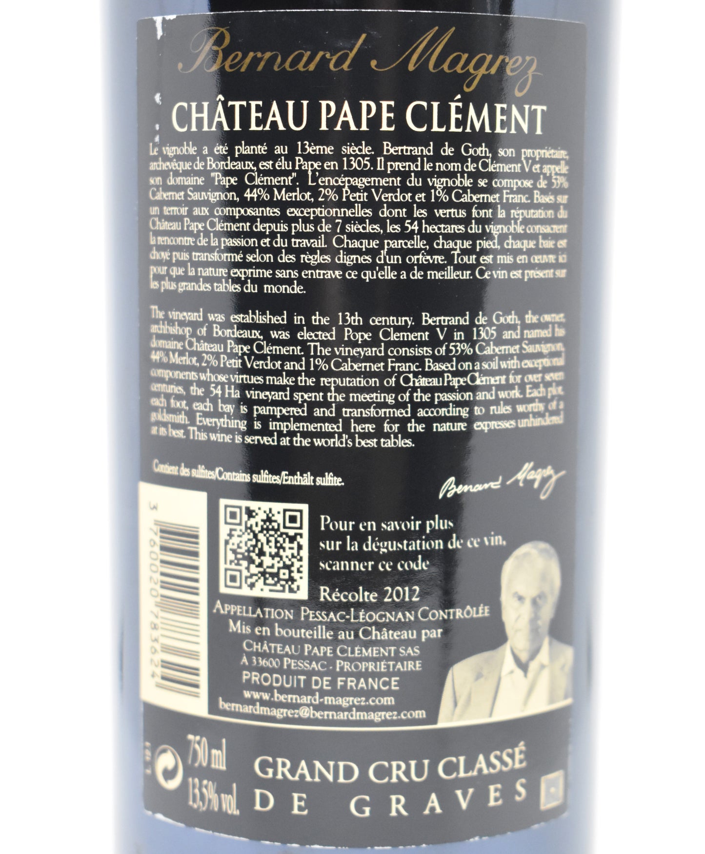 Commander Château Pape Clément 2012