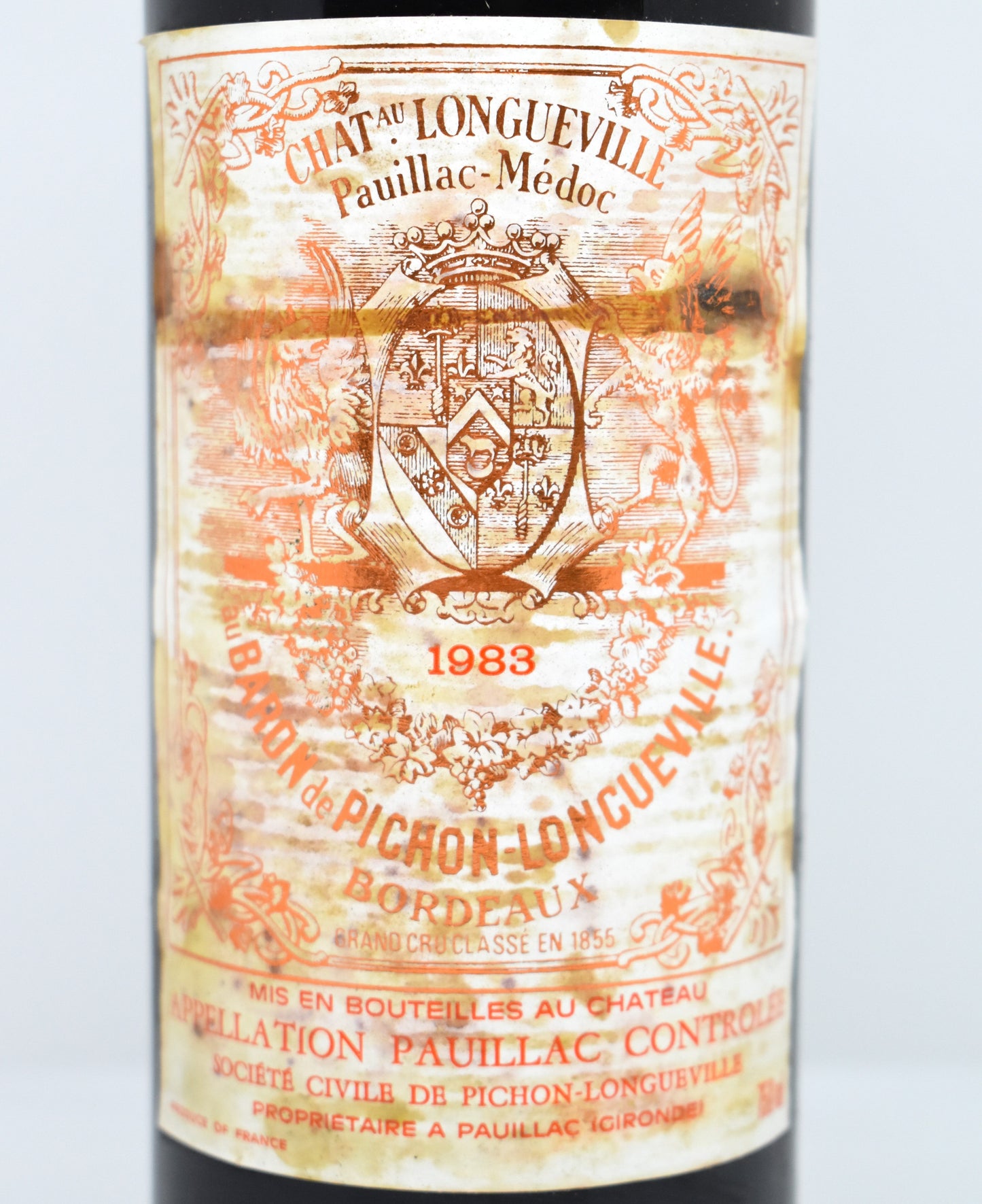 "Pauillac Grand Cru Classé millésime 1983 à vendre